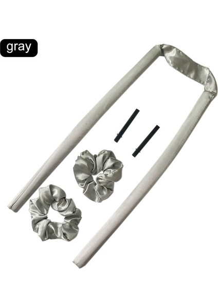 Gri 01 Stili Kadınlar Için Isısız Curling Çubuk Kafa Bandı Saç Bigudi Şerit Sarma Kiti Ipek Bukleler Saç Dalgalayıcı Hiçbir Isı Maşaları Silindirler Şekillendirici Araçları (Yurt Dışından)