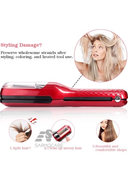 Yeşil Stil Saç Kesme Makinesi Akülü Açık Uçlu Saç Kesici Split Uçlu Saç Düzeltici Tip-C Şarj Otomatik Uç Sökücü Hasarlı Saç Bakımı (Yurt Dışından) modelleri