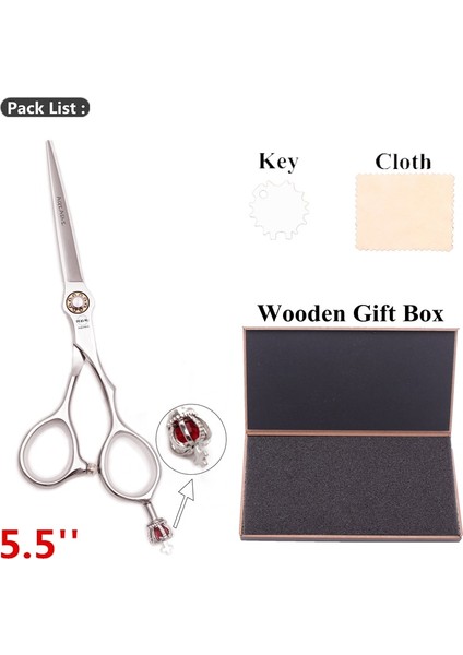 A9020 Hong C 5.5h Stili Aqıabı 5.5" Kuaförlük Veya Saç Kesimi Makası Saç Kesme Veya Tg Ors Berber Veya Saç Profesyoneli A9202 (Yurt Dışından)