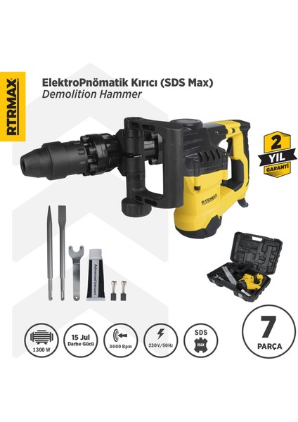 RTM2715 Elektropnömatik Sds Max Kırıcı 1300 W 15 Jul