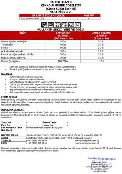 Naba Zink 20LT