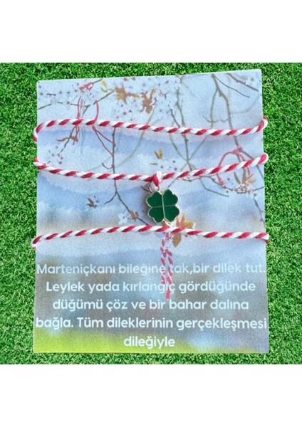 4 Yapraklı Yonca Şansı Marteniçka Bileklik Şans Bilekliği Dilek Bilekliği modelleri