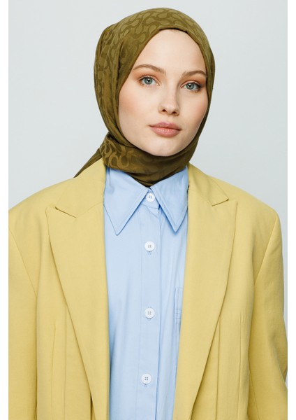Bloom Desen Şal - Yağ Yeşili