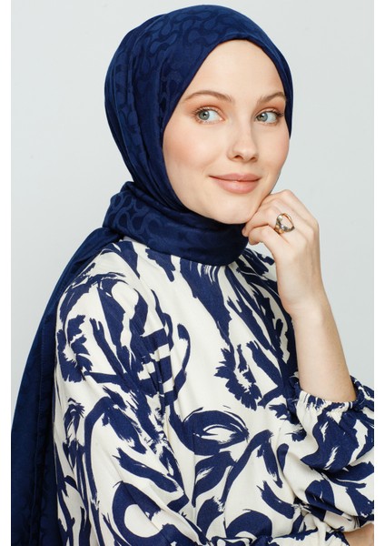 Bloom Desen Şal - Lacivert