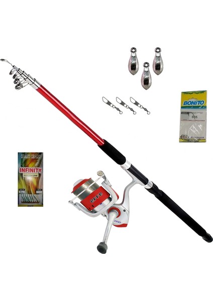 2.10M Bauer Pegasus 4000 Effe Delta Kayık Tekne Olta Seti