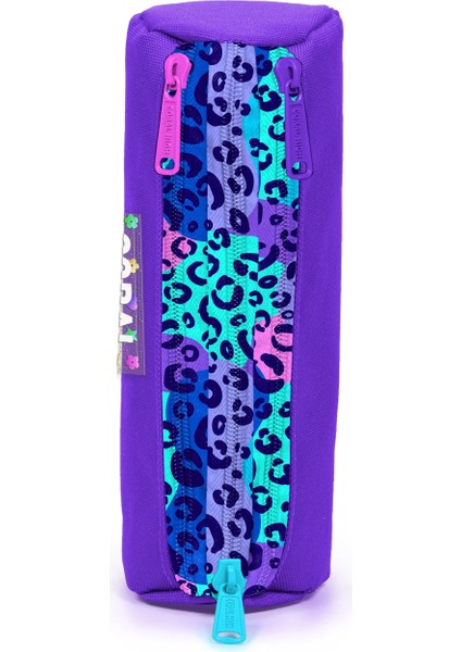 Kids Mor Leopar Desenli Üç Bölmeli Kalem Çantası 11161 fiyatları