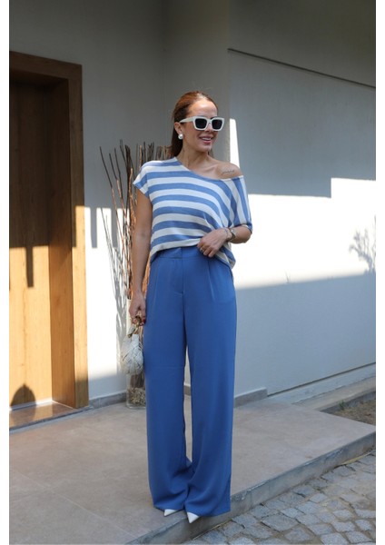 Indigo Tek Pile Detay Pantolon