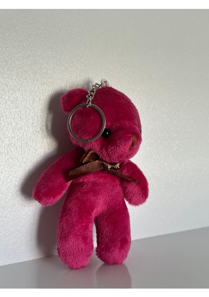 Özel Tasarım Pembe Fiyonklu Peluş Ayıcık Anahtarlık fiyatları