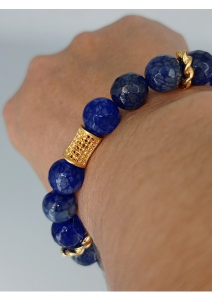 Lapis Lazuli Doğal Taş Bileklik 10 mm Kadın modelleri