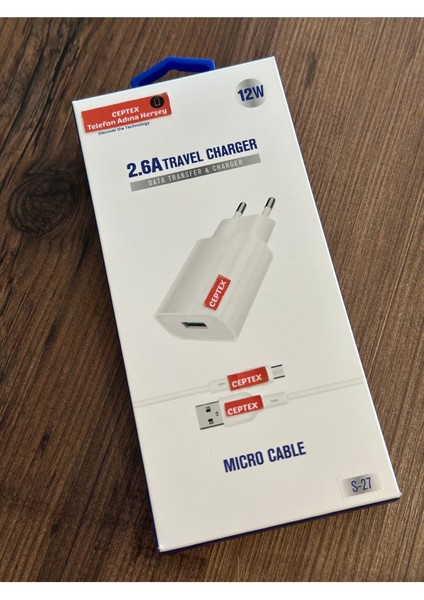 Micro Uyumlu Telefonlar Için Şarj Aleti 2.6A S-27 modelleri