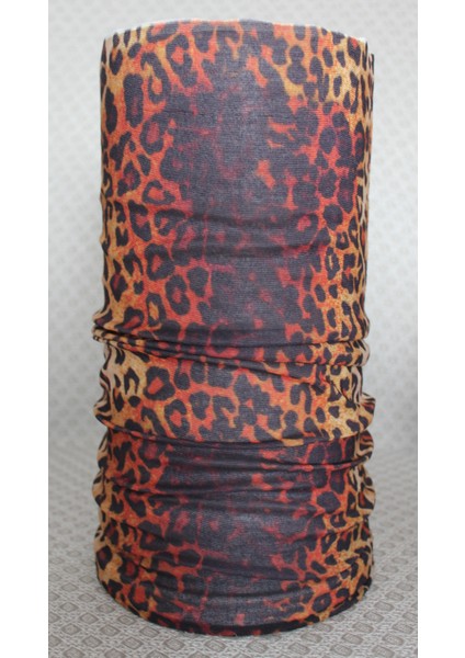 Leopar Desenli Boyunluk Baf Bandana