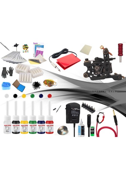 XL-7539 Tattoo Dövme Makinası Seti Profesyonel