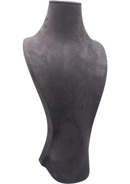 Yerli Üretim Adonis Model Sardunya Kumaş Füme Renk Boy 38CM Kolye Takı Sergileme Mankeni