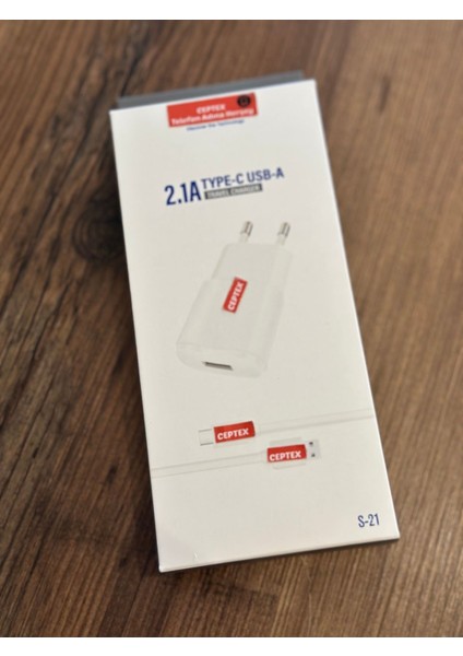 Type-C Uyumlu Telefonlar Için Şarj Aleti 2.1A S-21