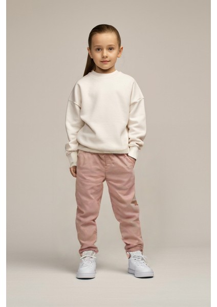 Kız Çocuk Düz Paça Cepli Rahat Kesim Pembe Pantolon fiyatları