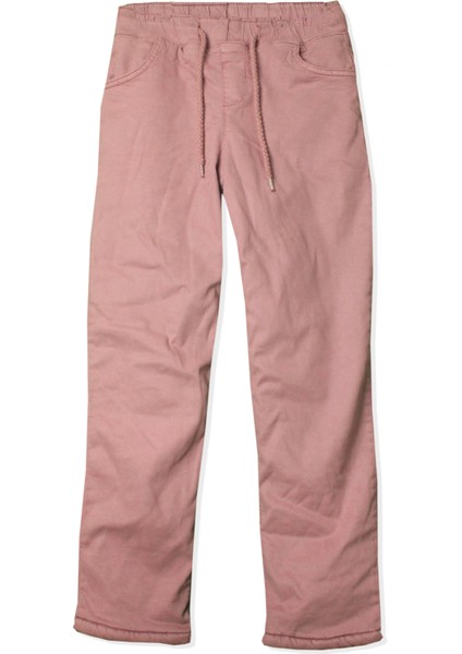 Kız Çocuk Düz Paça Cepli Rahat Kesim Pembe Pantolon modelleri