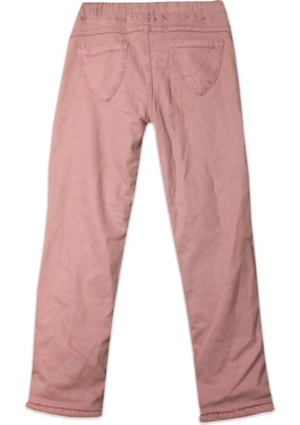 Kız Çocuk Düz Paça Cepli Rahat Kesim Pembe Pantolon fırsatları