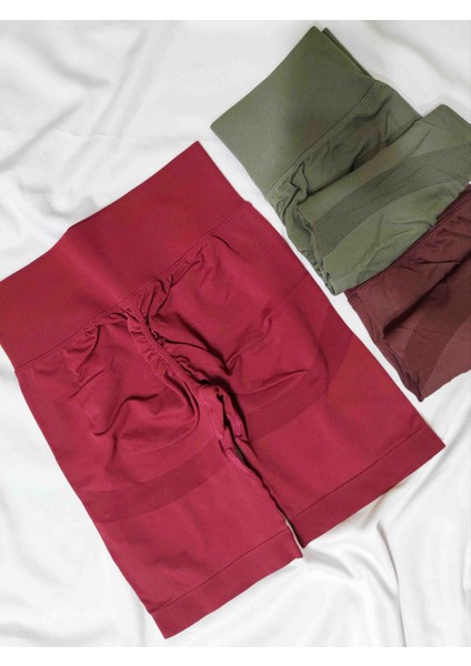 Dikişsiz 3'lü Kadın Spor Şortları. Beden L-Xl Uyumlu, Süper Elastik, Tummy Tack Teknolojisi, Karın Toparlayıcı, . modelleri