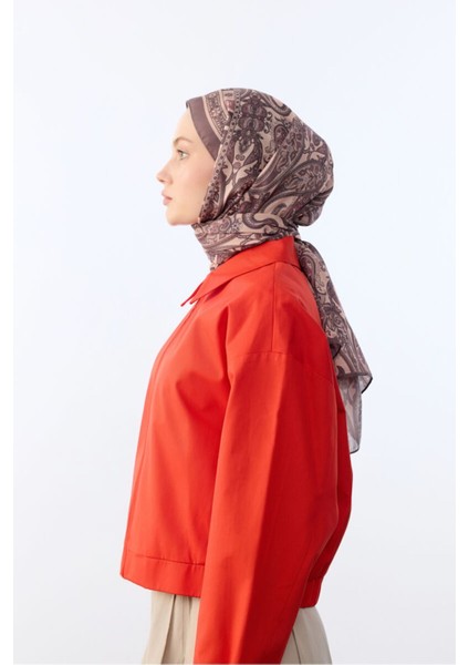 Camellia Scarfs Roseum Desen Retro Şal