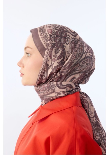 Camellia Scarfs Roseum Desen Retro Şal
