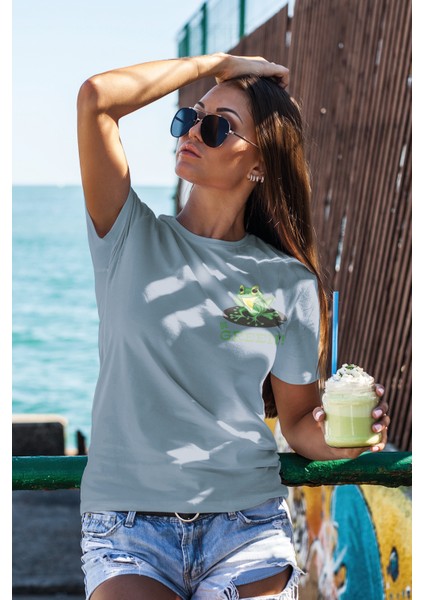 Unisex T-Shirt, Be Green Tasarım Baskılı, Regular, %100 Pamuk, Mavi T-Shirt NO:00422 fiyatları
