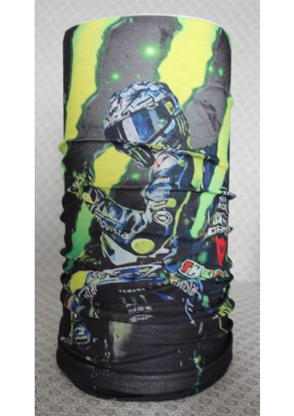 Motorcu Desenli Boyunluk Baf Bandana