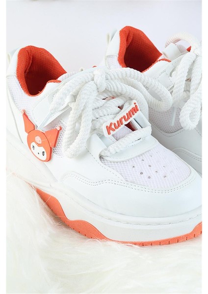 Unisex Çocuk Spor Ayakkabı Kuromi Spor Ayakkabı Özel Tasarım Bağçıklı ve Cırtlı Çocuk Sneaker Spor
