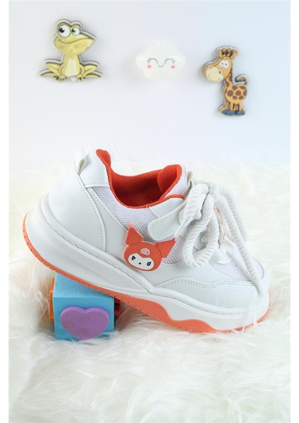 Unisex Çocuk Spor Ayakkabı Kuromi Spor Ayakkabı Özel Tasarım Bağçıklı ve Cırtlı Çocuk Sneaker Spor