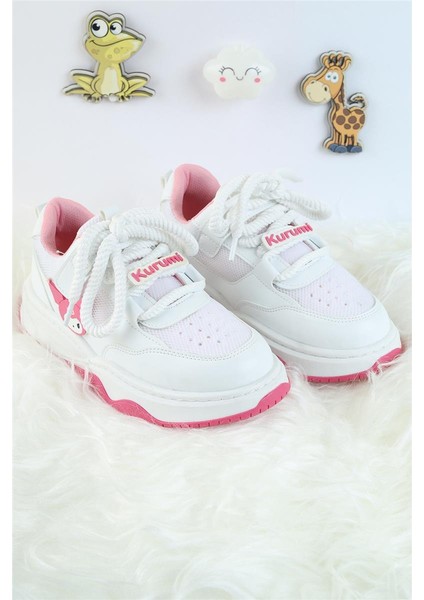 Unisex Çocuk Spor Ayakkabı Kuromi Spor Ayakkabı Özel Tasarım Bağçıklı ve Cırtlı Çocuk Sneaker Spor