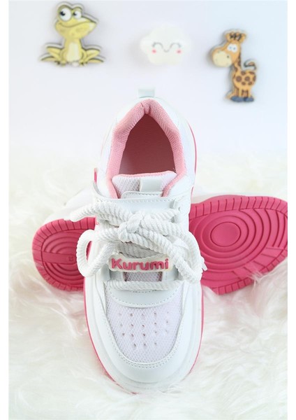 Unisex Çocuk Spor Ayakkabı Kuromi Spor Ayakkabı Özel Tasarım Bağçıklı ve Cırtlı Çocuk Sneaker Spor
