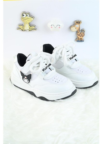 Unisex Çocuk Spor Ayakkabı Kuromi Spor Ayakkabı Özel Tasarım Bağçıklı ve Cırtlı Çocuk Sneaker Spor