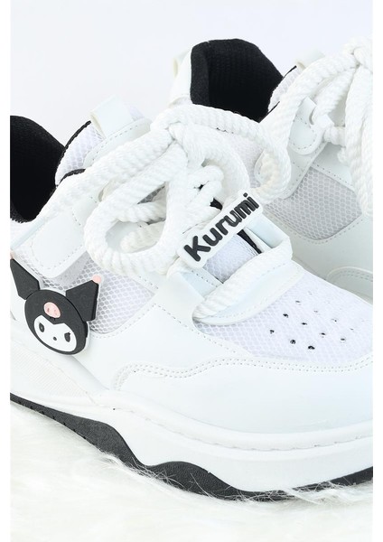 Unisex Çocuk Spor Ayakkabı Kuromi Spor Ayakkabı Özel Tasarım Bağçıklı ve Cırtlı Çocuk Sneaker Spor