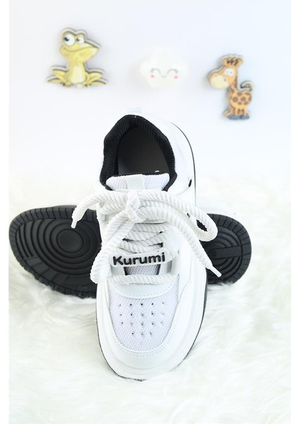 Unisex Çocuk Spor Ayakkabı Kuromi Spor Ayakkabı Özel Tasarım Bağçıklı ve Cırtlı Çocuk Sneaker Spor