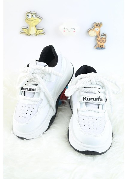 Unisex Çocuk Spor Ayakkabı Kuromi Spor Ayakkabı Özel Tasarım Bağçıklı ve Cırtlı Çocuk Sneaker Spor