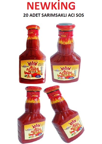 Sarımsaklı Acı Sos 333 gr Hot Sauce (Sipariş Verin, Sofralarınıza Lezzet Gelsin) 20 Adet