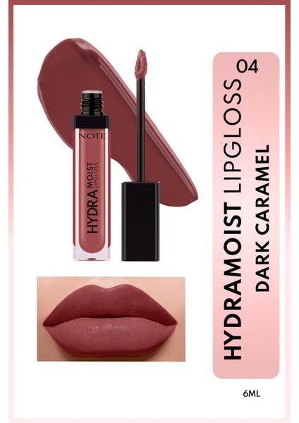 Hydramoist Lipgloss Nemlendirici Dudak Parlatıcısı - 04 Dark Caramel - Mor