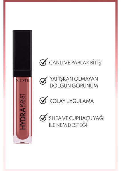 Hydramoist Lipgloss Nemlendirici Dudak Parlatıcısı - 04 Dark Caramel - Mor