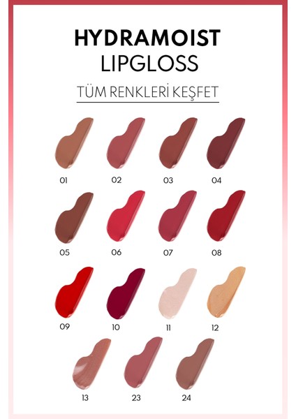 Hydramoist Lipgloss Nemlendirici Dudak Parlatıcısı - 10 Love Whisper - Bordo