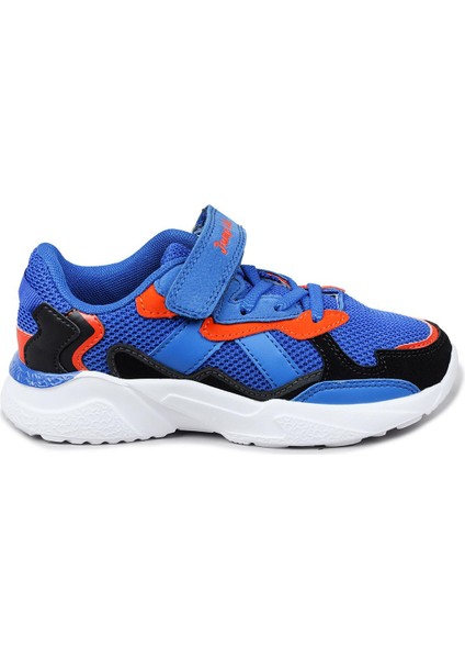 29189 Saks Mavi - Turuncu Üniseks Çocuk Sneaker Günlük Spor Ayakkabı