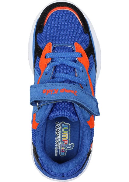 29189 Saks Mavi - Turuncu Üniseks Çocuk Sneaker Günlük Spor Ayakkabı