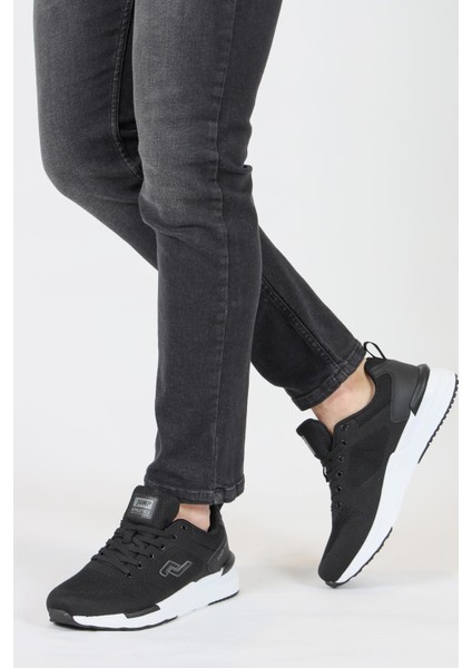 32414 Erkek Sneaker Spor Ayakkabı Siyah - Beyaz