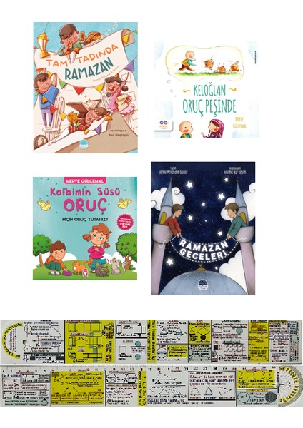 Tam Tadında Ramazan / Keloğlan Oruç Peşinde / Ramazan Geceleri / Kalbimin Süsü Oruç 4 Kitap (Matematik Öğreten Cetvel)