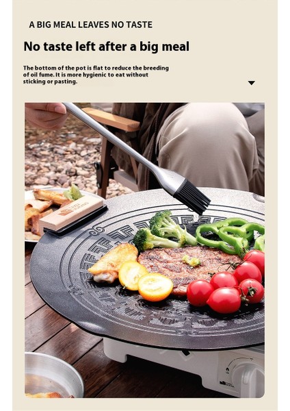 Açık Kamp Yuvarlak Izgara Tava Ev Indüksiyon Barbekü Et Tepsisi (Yurt Dışından) fiyatları