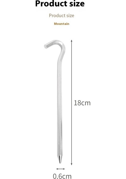 10 Adet Açık Kamp Çadır Aksesuarları Kamp Mandalları 6MMX18CM (Yurt Dışından)