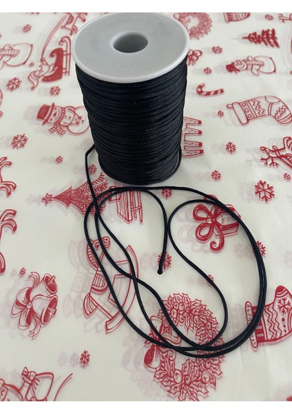 Hediye Paketleme ipi / Bileklik ipi / Abiye ipi / Sağlam Floş ip - (Sıçan Kuyruğu) - 2 mm - 5 Metre