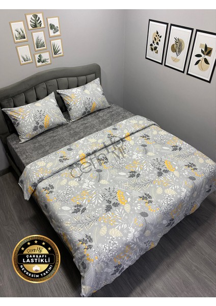 Çetinhome Çarşafı Lastikli Çift Kişilik Nevresim Takımı Kış Masalı