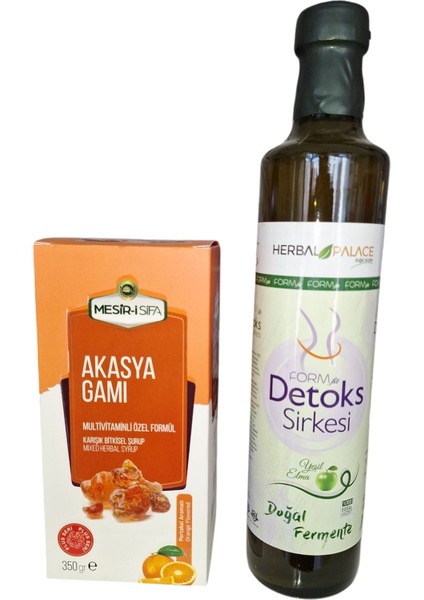 Avantajlı Set (Detoks Sirkesi 500 ml +Akasya Gamı Şurubu 350 gr)