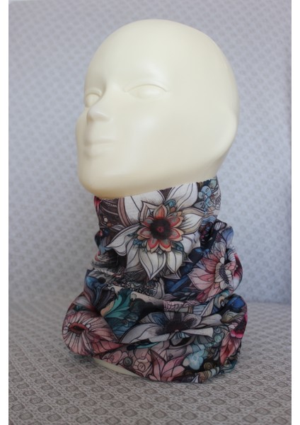 Yıldız Çiçekli Desenli Boyunluk Baf Bandana modelleri