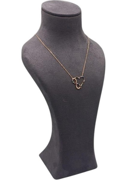 Yerli Üretim'lüx Model Sardunya Kumaş Füme Renk Boy 28 cm Kolye Takı Sergileme Mankeni