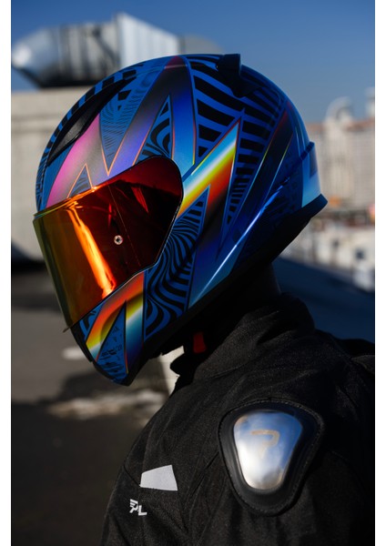 Rapıd 2 Optık Mat Mavi-Mor Kask